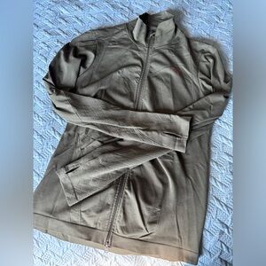 Puma olive green athletic zip up size Large